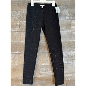 Cat & Jack Cozy Leggings Girls L Black Sparkle